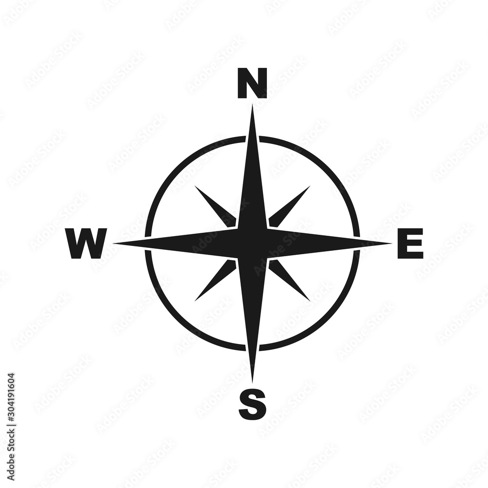 kradse Begrænset tæt Simple style compass symbol. Vector illustration EPS 10 Stock Vector |  Adobe Stock
