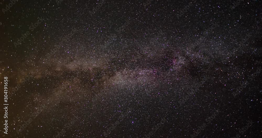 Timelapse of the movement of the milky way in the night, summer sky close-up Timelapse of the movement of the milky way in the night, summer sky close-up