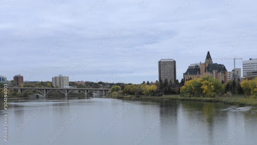 Timelapse view of the Saskatoon, Canada city center 4K Timelapse view of the Saskatoon, Canada city center 4K