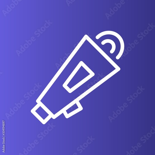 Loud speaker icon isolated on abstract background