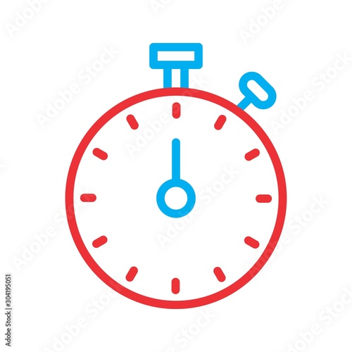 Stop Watch icon isolated on abstract background