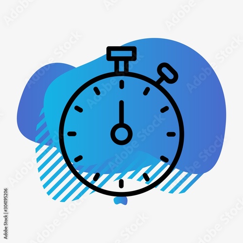 Stop Watch icon isolated on abstract background