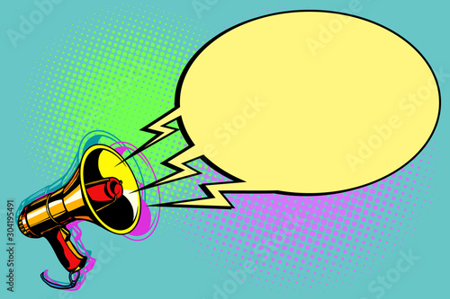 megaphone announcement advertising