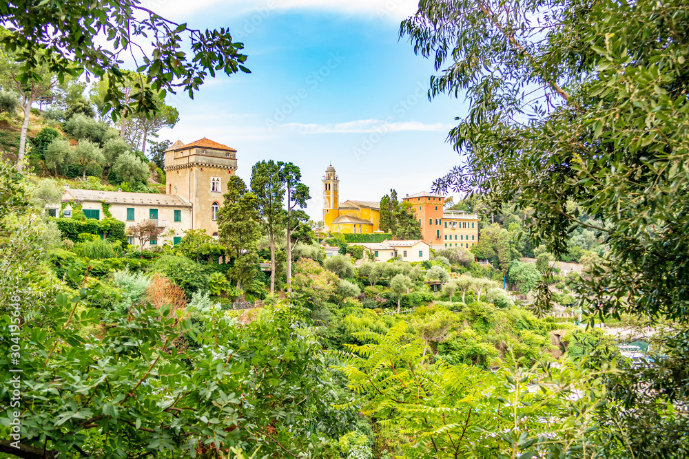 View from the castle Brown on the village of Portofino, Liguria - Italy