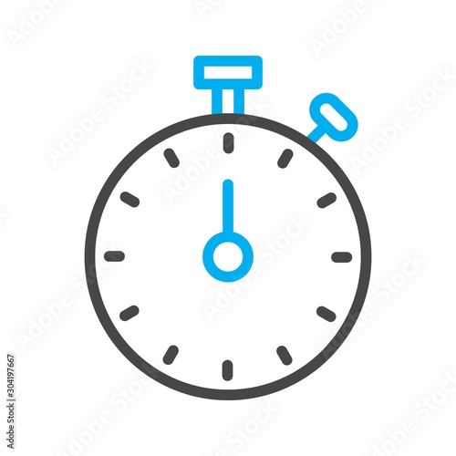 Stop Watch icon isolated on abstract background