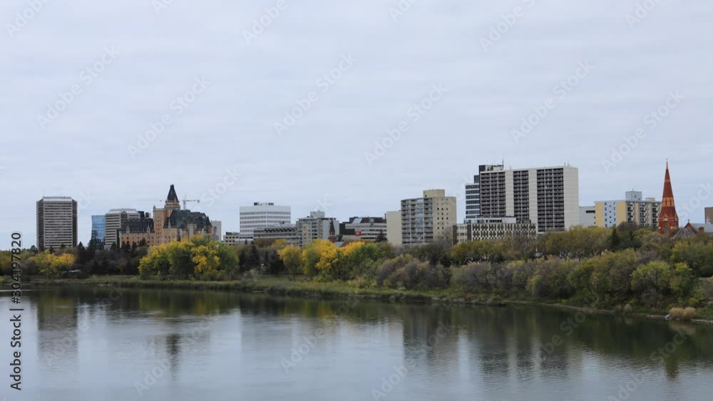 Timelapse view of the Saskatoon, Canada downtown 4K Timelapse view of the Saskatoon, Canada downtown 4K