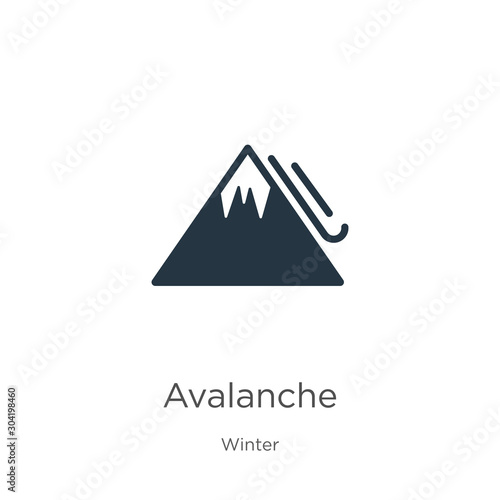 Avalanche icon vector. Trendy flat avalanche icon from winter collection isolated on white background. Vector illustration can be used for web and mobile graphic design, logo, eps10