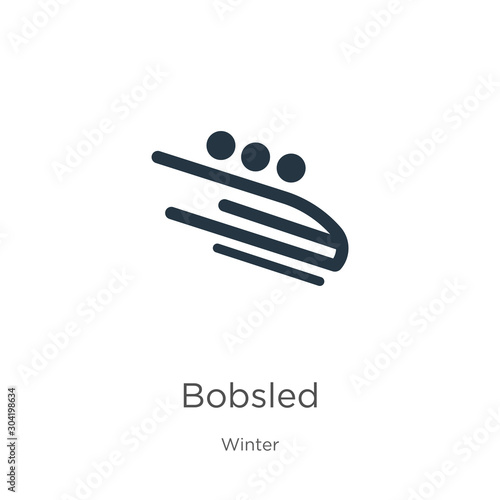 Bobsled icon vector. Trendy flat bobsled icon from winter collection isolated on white background. Vector illustration can be used for web and mobile graphic design, logo, eps10