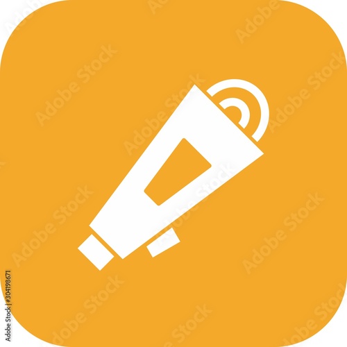 Loud speaker icon isolated on abstract background