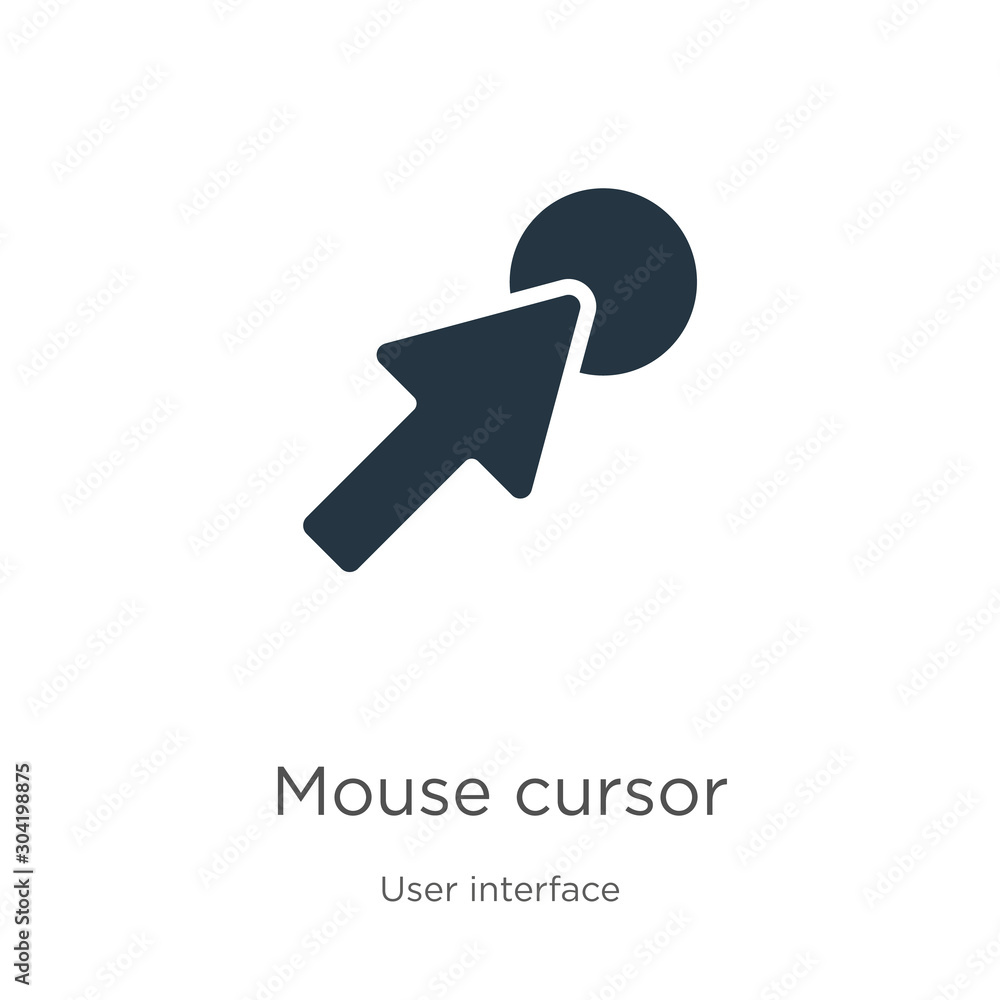Mouse cursor icon vector. Trendy flat mouse cursor icon from user interface collection isolated on white background. Vector illustration can be used for web and mobile graphic design, logo, eps10 Mouse cursor icon vector. Trendy flat mouse cursor icon from user interface collection isolated on white background. Vector illustration can be used for web and mobile graphic design, logo, eps10