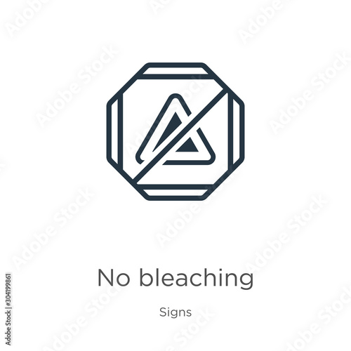 No bleaching icon vector. Trendy flat no bleaching icon from signs collection isolated on white background. Vector illustration can be used for web and mobile graphic design, logo, eps10