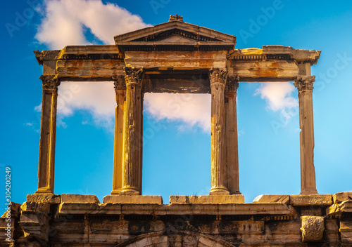 ancient Temple of Olympian Zeus , Athens, Greece