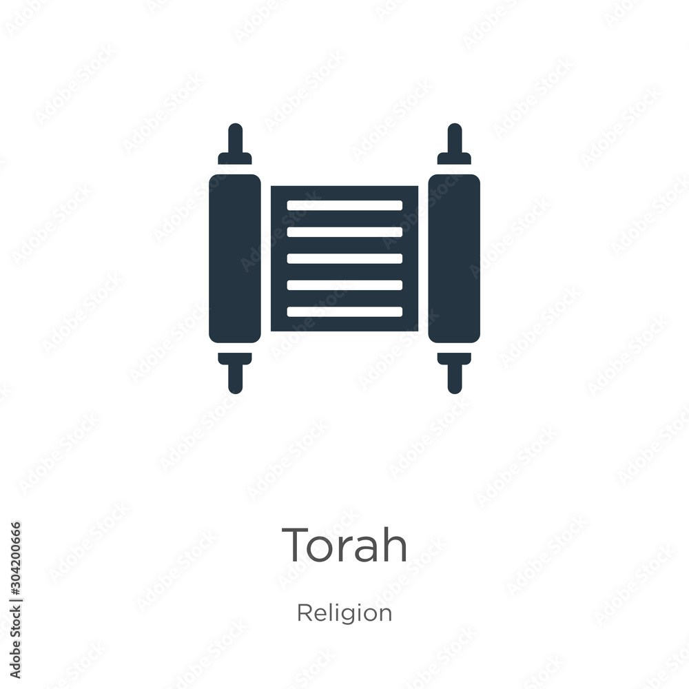 Fototapeta premium Torah icon vector. Trendy flat torah icon from religion collection isolated on white background. Vector illustration can be used for web and mobile graphic design, logo, eps10
