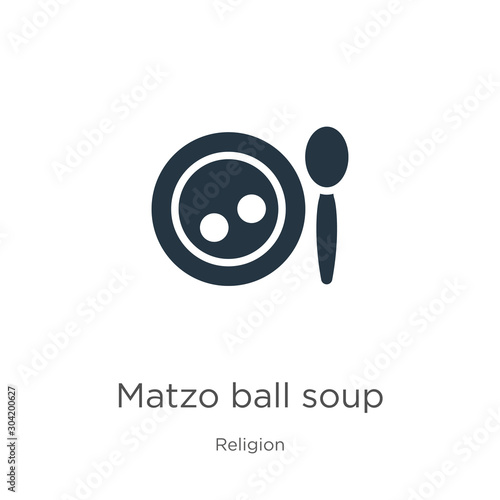 Matzo ball soup icon vector. Trendy flat matzo ball soup icon from religion collection isolated on white background. Vector illustration can be used for web and mobile graphic design, logo, eps10