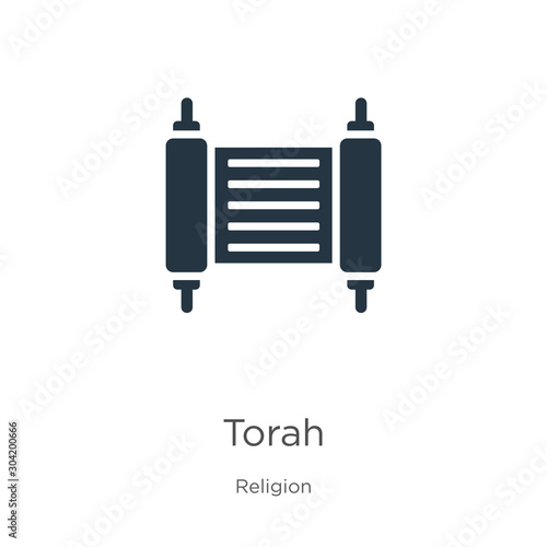 Torah icon vector. Trendy flat torah icon from religion collection isolated on white background. Vector illustration can be used for web and mobile graphic design, logo, eps10