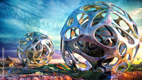 Futuristic Landscape from another planet