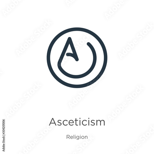 Asceticism icon vector. Trendy flat asceticism icon from religion collection isolated on white background. Vector illustration can be used for web and mobile graphic design, logo, eps10