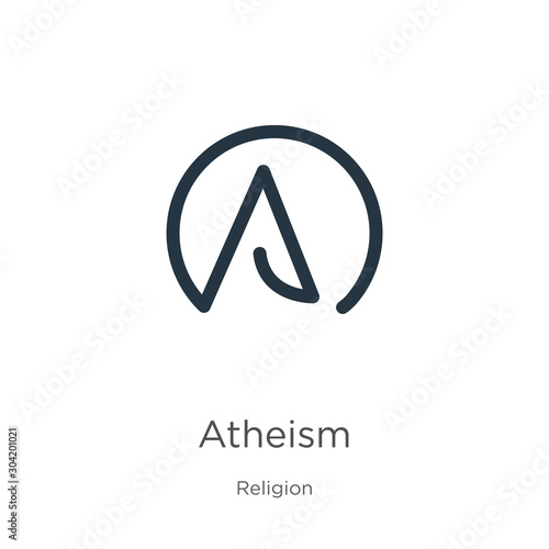 Atheism icon vector. Trendy flat atheism icon from religion collection isolated on white background. Vector illustration can be used for web and mobile graphic design, logo, eps10