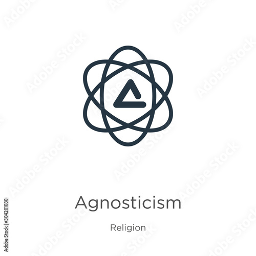 Agnosticism icon vector. Trendy flat agnosticism icon from religion collection isolated on white background. Vector illustration can be used for web and mobile graphic design, logo, eps10