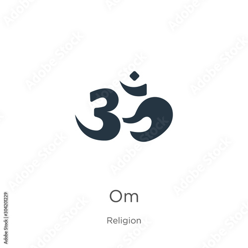 Om icon vector. Trendy flat om icon from religion collection isolated on white background. Vector illustration can be used for web and mobile graphic design, logo, eps10