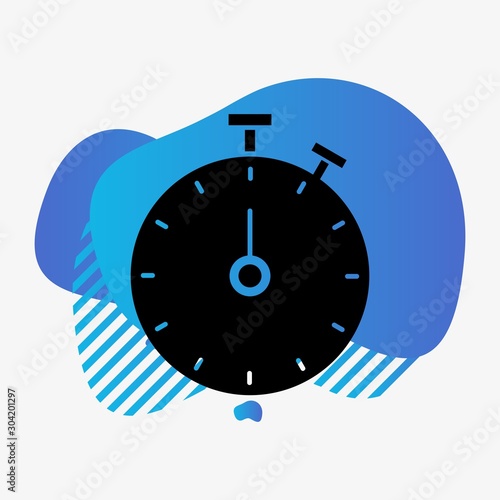 Stop Watch icon isolated on abstract background