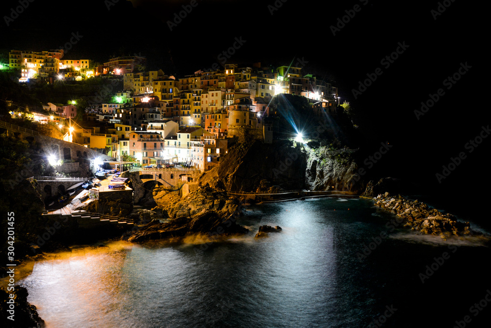 Noght shot of Manarola, Cinque Terre