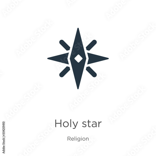 Holy star icon vector. Trendy flat holy star icon from religion collection isolated on white background. Vector illustration can be used for web and mobile graphic design, logo, eps10