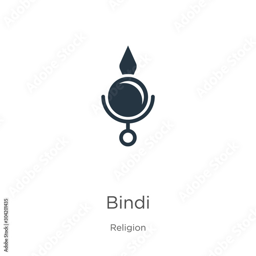 Bindi icon vector. Trendy flat bindi icon from religion collection isolated on white background. Vector illustration can be used for web and mobile graphic design, logo, eps10 photo