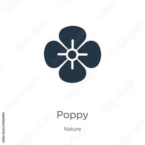 Poppy icon vector. Trendy flat poppy icon from nature collection isolated on white background. Vector illustration can be used for web and mobile graphic design, logo, eps10 photo