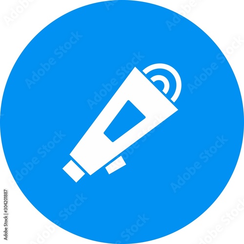 Loud speaker icon isolated on abstract background