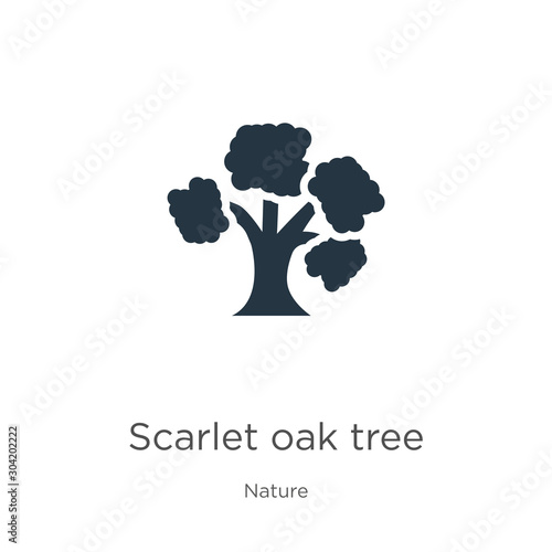 Scarlet oak tree icon vector. Trendy flat scarlet oak tree icon from nature collection isolated on white background. Vector illustration can be used for web and mobile graphic design, logo, eps10