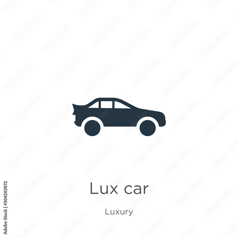 Lux car icon vector. Trendy flat lux car icon from luxury collection isolated on white background. Vector illustration can be used for web and mobile graphic design, logo, eps10
