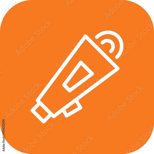 Loud speaker icon isolated on abstract background