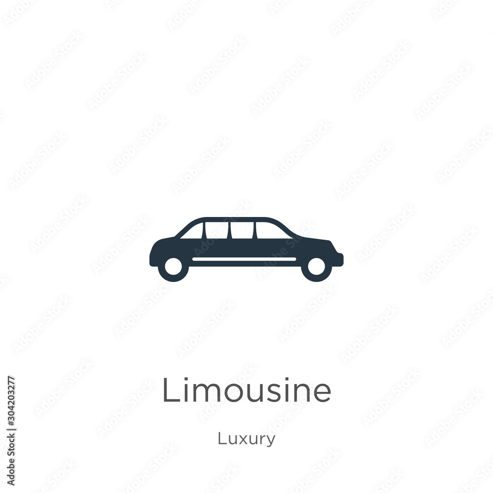 Limousine icon vector. Trendy flat limousine icon from luxury collection isolated on white background. Vector illustration can be used for web and mobile graphic design, logo, eps10 Limousine icon vector. Trendy flat limousine icon from luxury collection isolated on white background. Vector illustration can be used for web and mobile graphic design, logo, eps10
