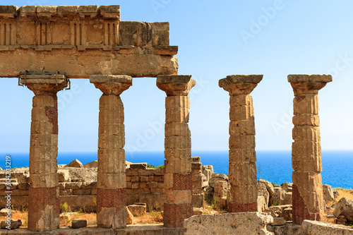 Sicily. ancient temple on the site of Selinunte photo