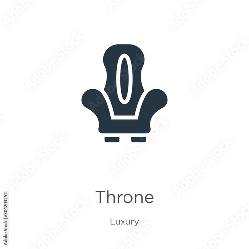 Throne icon vector. Trendy flat throne icon from luxury collection isolated on white background. Vector illustration can be used for web and mobile graphic design, logo, eps10