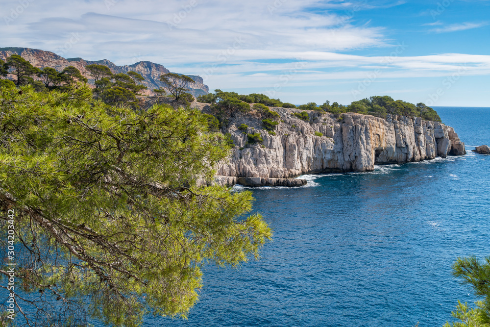 Fototapeta premium Beautiful nature of Calanques on the azure coast of France.