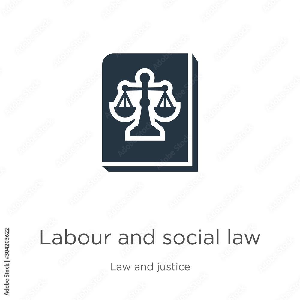 Labour and social law icon vector. Trendy flat labour and social law icon from law and justice collection isolated on white background. Vector illustration can be used for web and mobile graphic Labour and social law icon vector. Trendy flat labour and social law icon from law and justice collection isolated on white background. Vector illustration can be used for web and mobile graphic