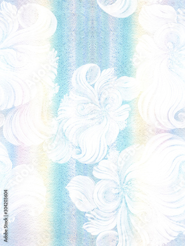 Flowers on a watercolor background. Seamless background. Abstract wallpaper with floral motifs. Flower composition. Use printed materials, signs, posters, postcards, packaging.