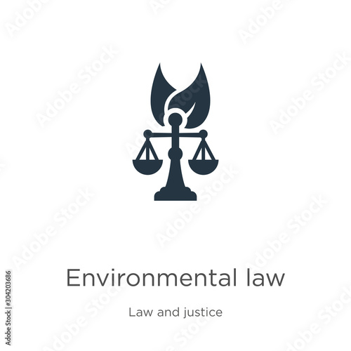 Environmental law icon vector. Trendy flat environmental law icon from law and justice collection isolated on white background. Vector illustration can be used for web and mobile graphic design, logo,