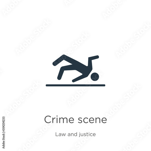 Crime scene icon vector. Trendy flat crime scene icon from law and justice collection isolated on white background. Vector illustration can be used for web and mobile graphic design, logo, eps10