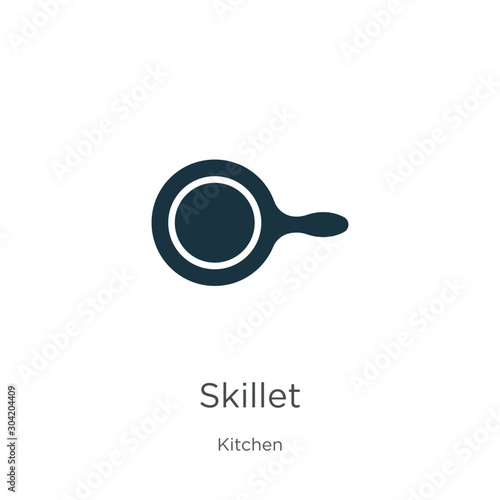 Skillet icon vector. Trendy flat skillet icon from kitchen collection isolated on white background. Vector illustration can be used for web and mobile graphic design, logo, eps10