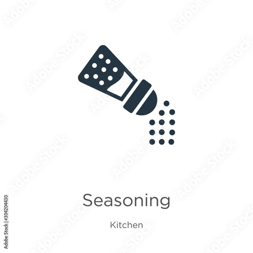 Seasoning icon vector. Trendy flat seasoning icon from kitchen collection isolated on white background. Vector illustration can be used for web and mobile graphic design, logo, eps10