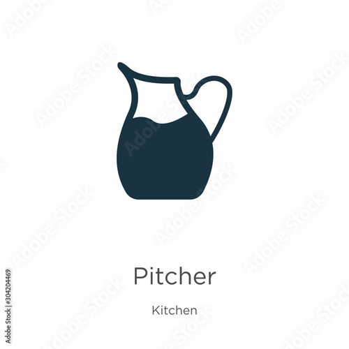 Pitcher icon vector. Trendy flat pitcher icon from kitchen collection isolated on white background. Vector illustration can be used for web and mobile graphic design, logo, eps10