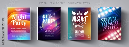 Poster design. Flyer template. Abstract Background. Template design. Party background.  Poster template. Vector Background. Layout Template.  Magazine cover. Vector collection