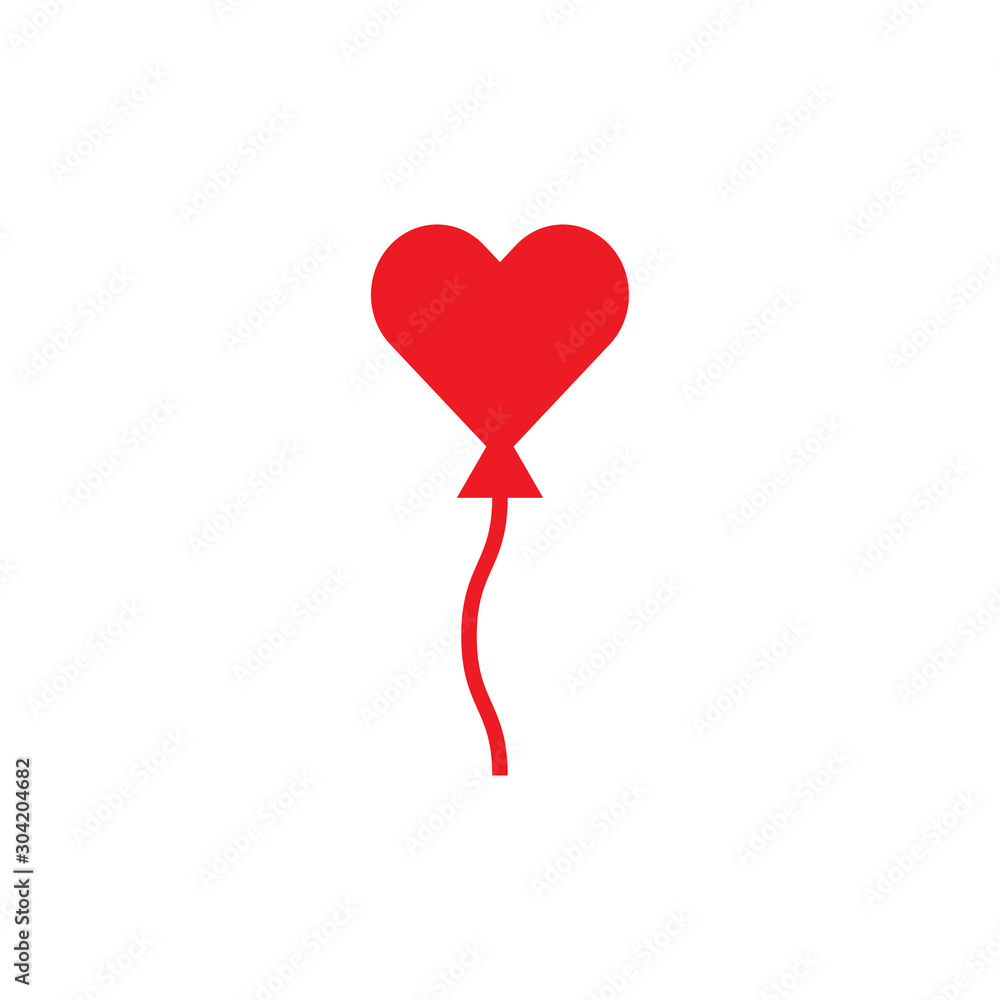 Heart balloon icon illustration isolated vector sign symbol Heart balloon icon illustration isolated vector sign symbol