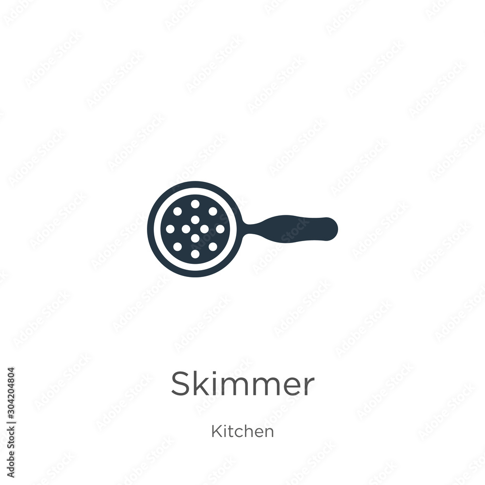 Skimmer icon vector. Trendy flat skimmer icon from kitchen collection isolated on white background. Vector illustration can be used for web and mobile graphic design, logo, eps10