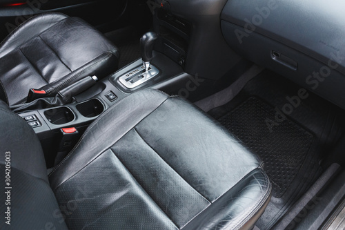 Car interior, part of front seats, close © sveten