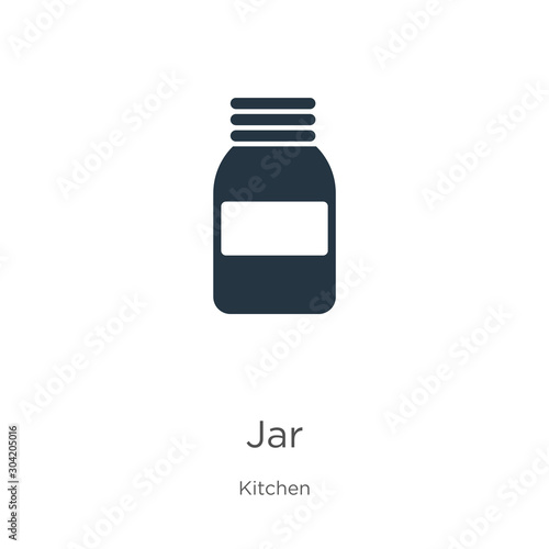 Jar icon vector. Trendy flat jar icon from kitchen collection isolated on white background. Vector illustration can be used for web and mobile graphic design, logo, eps10