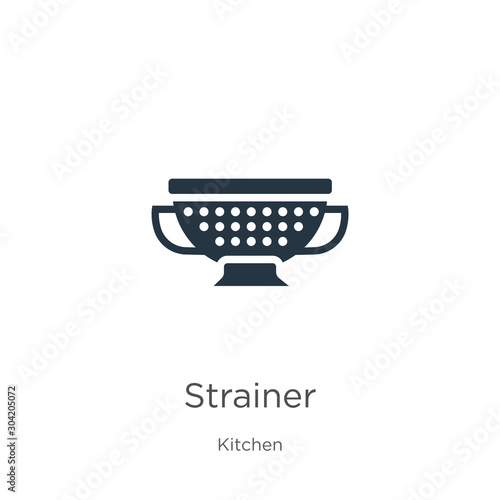 Strainer icon vector. Trendy flat strainer icon from kitchen collection isolated on white background. Vector illustration can be used for web and mobile graphic design, logo, eps10